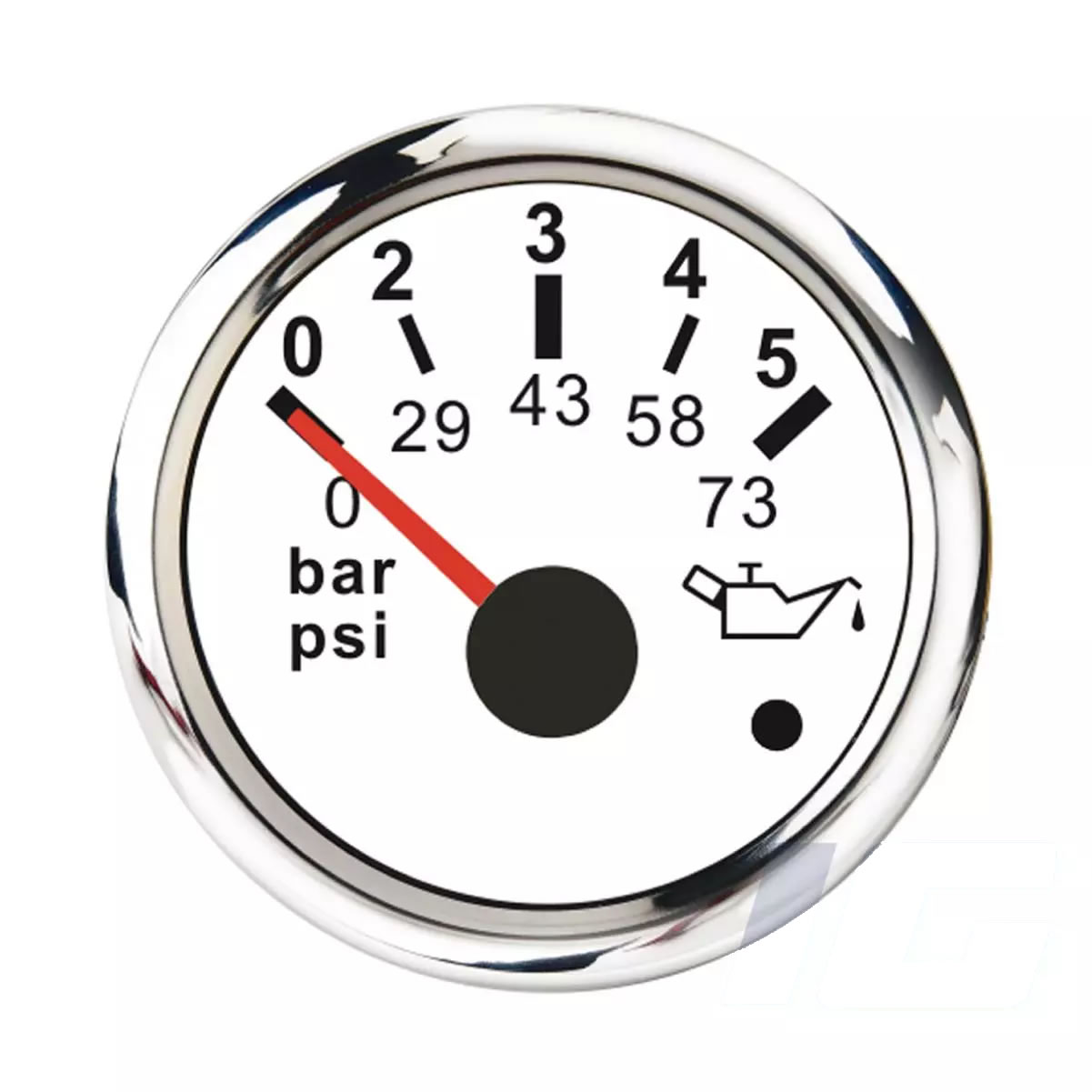 Marine oil pressure gauges